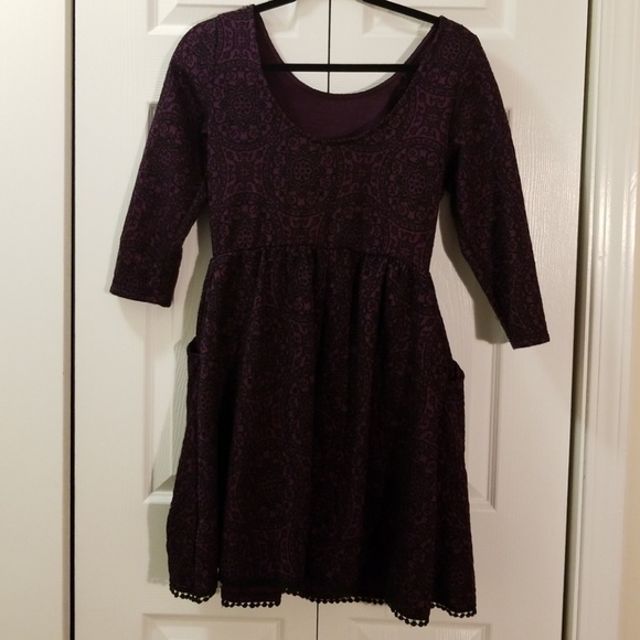 Francesca's Black and Purple Dress - Picture 3 of 3